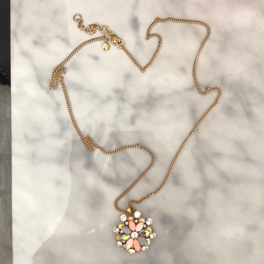J.Crew long crystal necklace